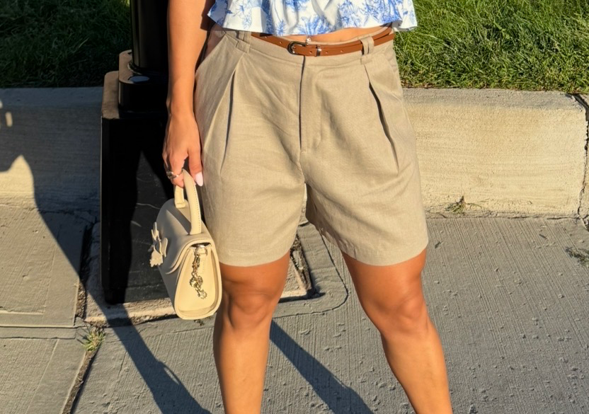 Short Serena - Blaco y beige