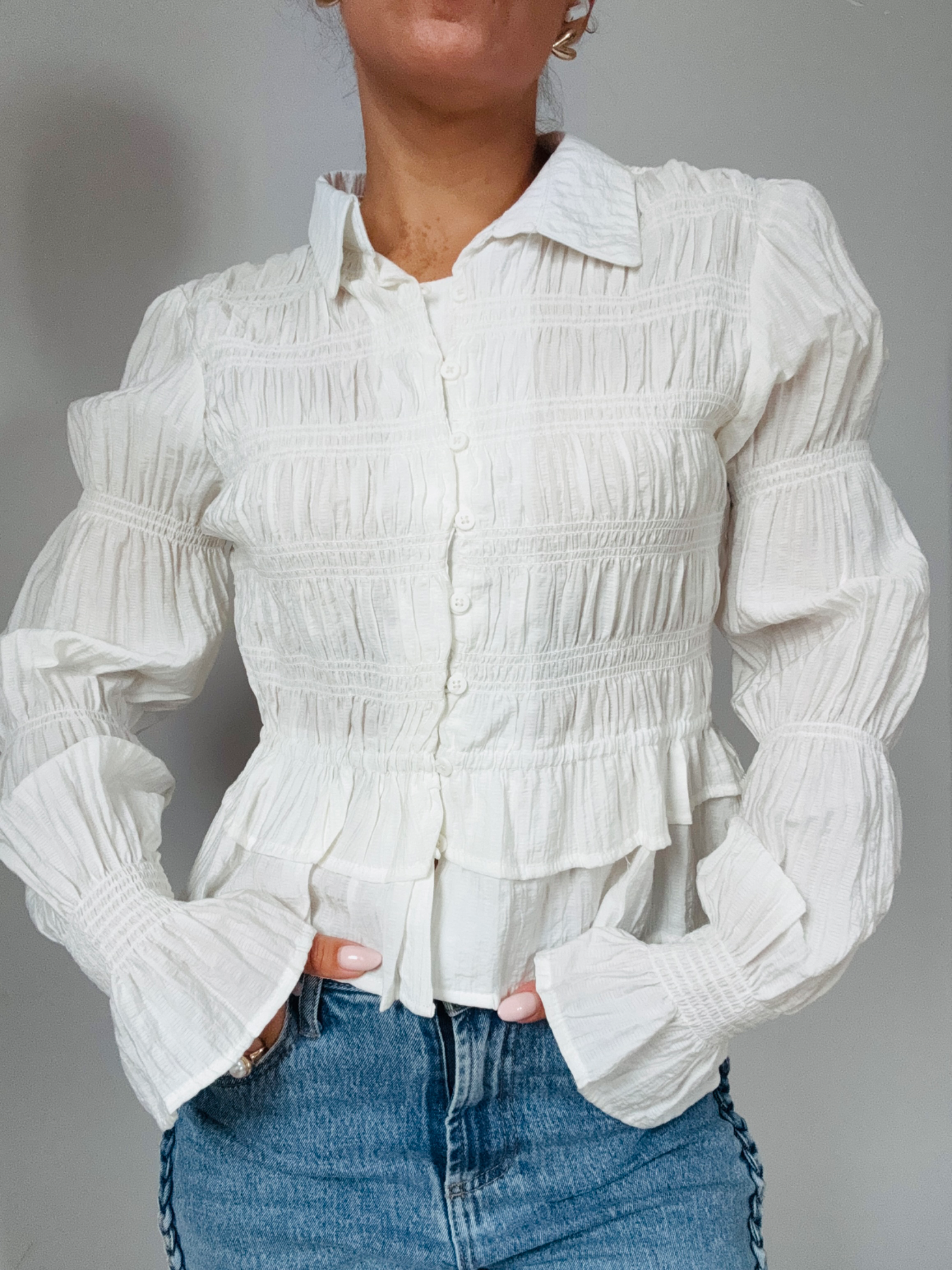 Camisa Odette - Blanco tiza